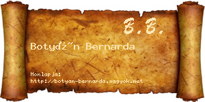 Botyán Bernarda névjegykártya